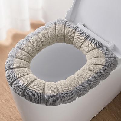 Universelles Toilettensitzkissen aus dickem Plüsch, O-förmiger Toilettensitz, Toilettenbezug mit