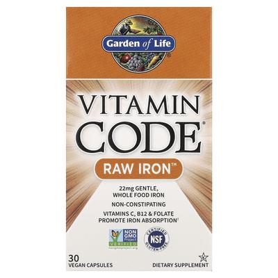 Vitamin Code, Rohes Eisen, 30 Gemüsekapseln