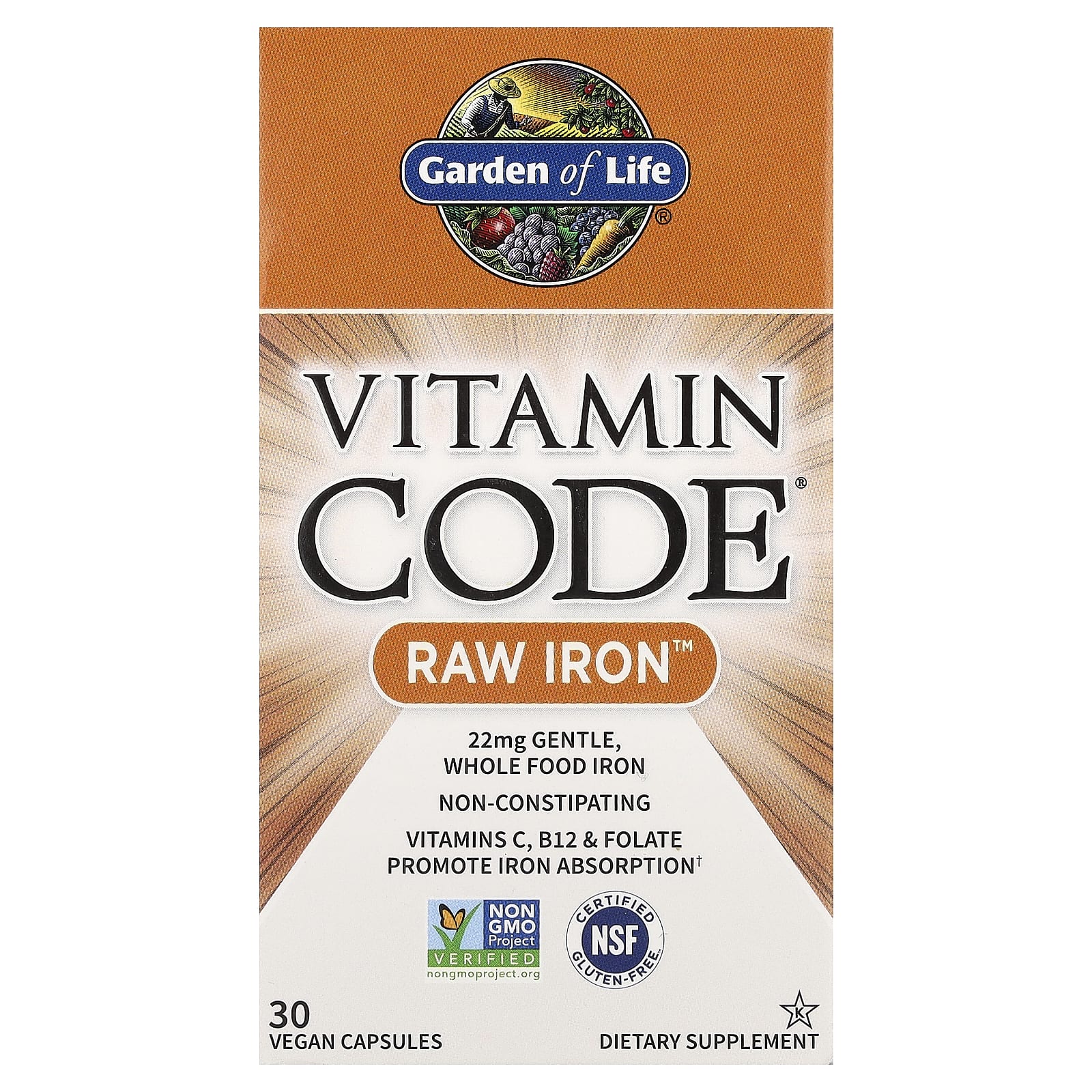 

Vitamin Code, Raw Iron, 30 Veggie Capsules