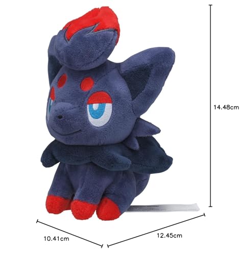 Pokémon Center Original 570 Plush Pokémon Fit Zorua 14.5 X 10.5 X 12.5 (H X W X D: Cm)