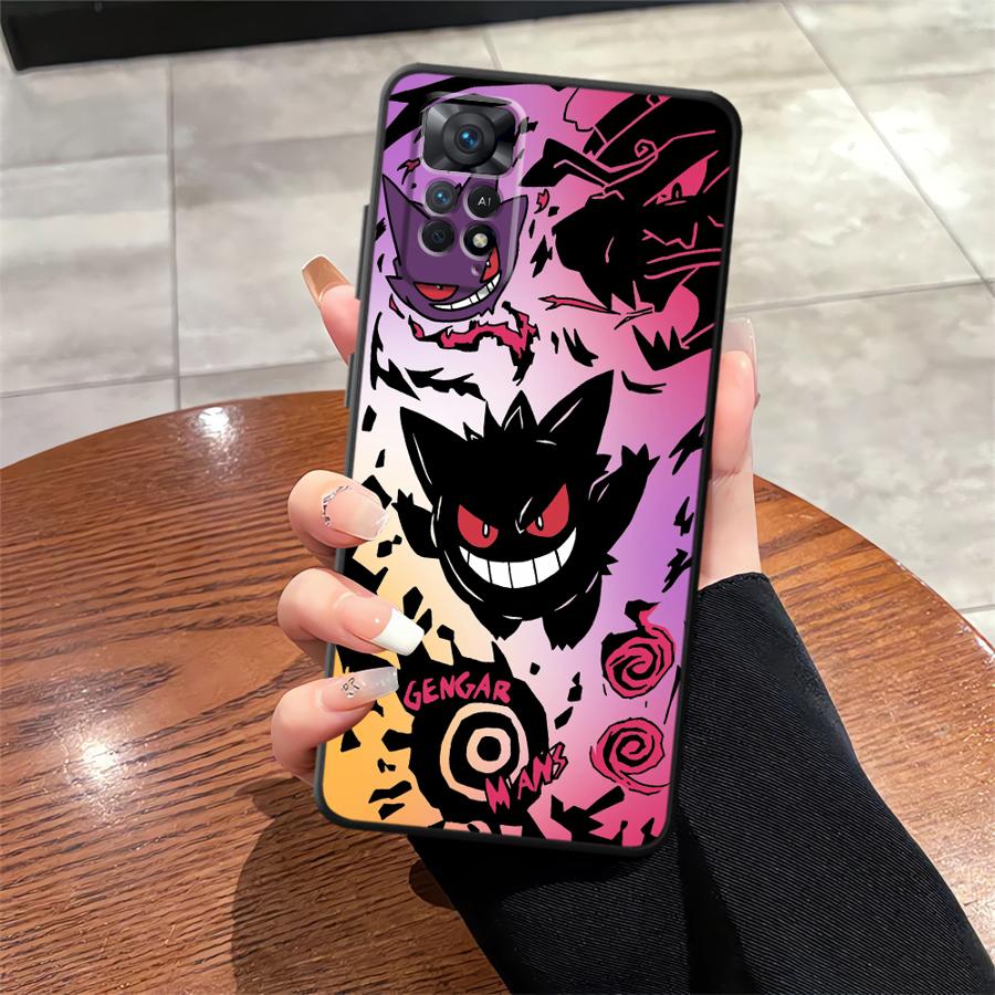 Cool Gengar Pokemon Case for Xiaomi Redmi Note 13 Pro Plus 9 12 Pro 7 8 11s 12s 11 14 10 10S 9S Funda Phone Cover