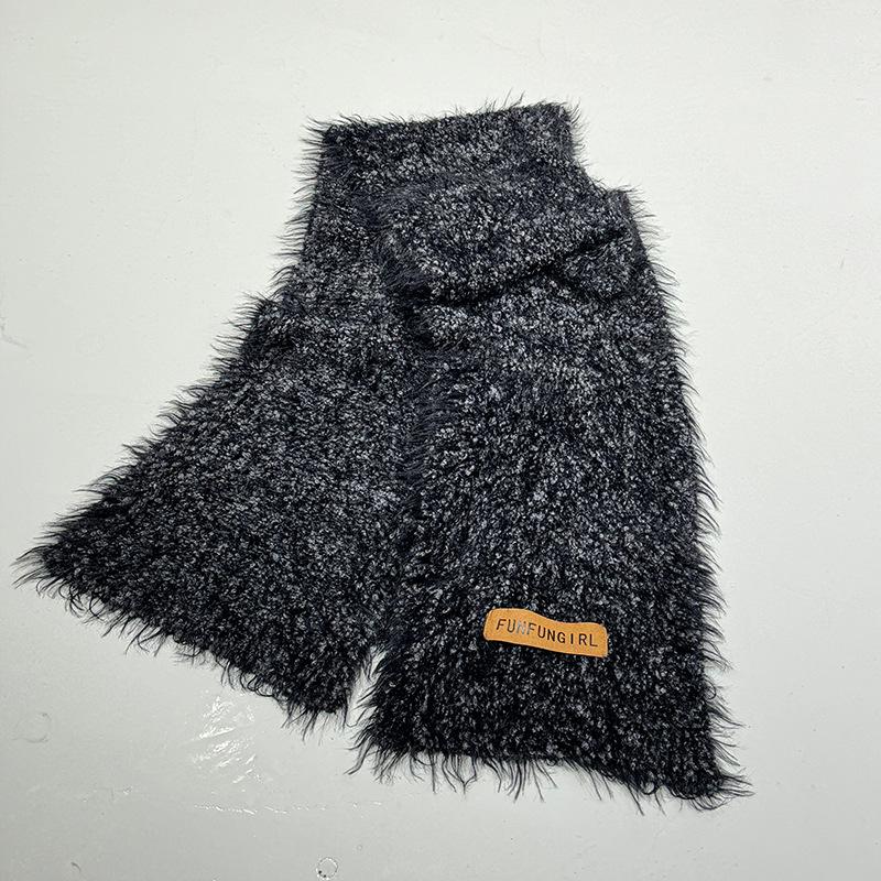 Scarf autumn and winter thickened warm knitted scarf women's winter new fashion versatile high-end wool shawl scarf