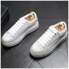 Luxury Spring Designer Fashion Men's Red Black Rhinestone Platform Shoes Causal Flats Moccasins Male Sneakers