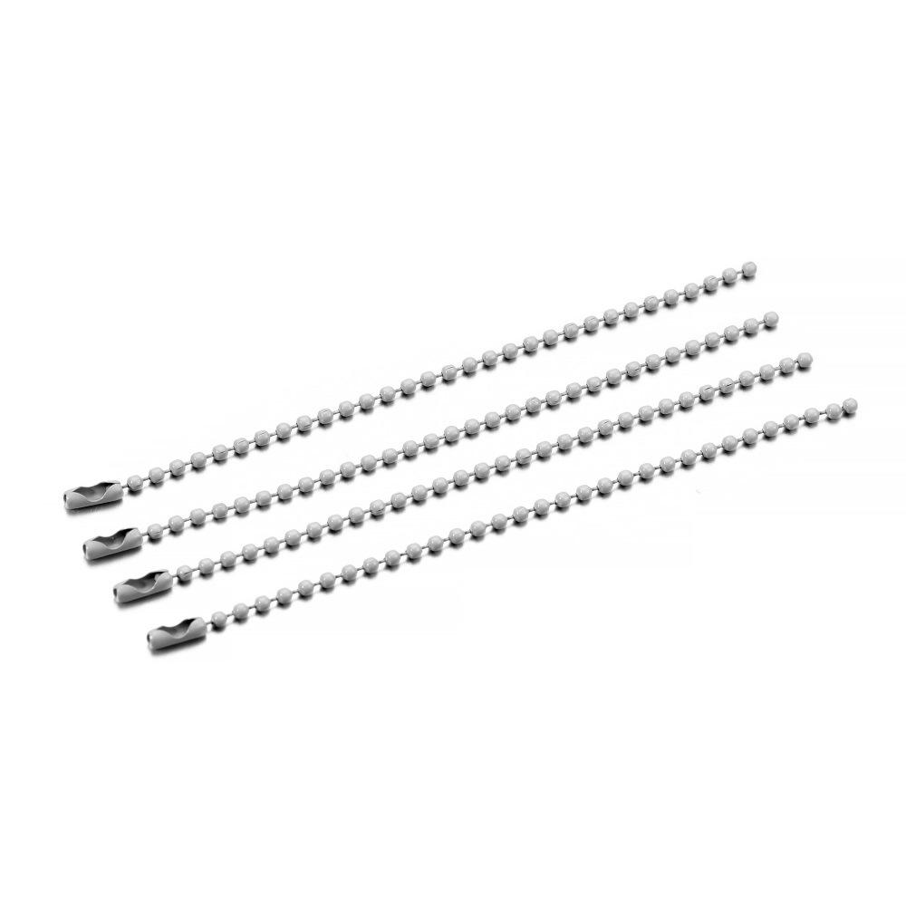 Farebná 11 cm kovová guľôčková retiazka na DIY šperky, kľúčenky