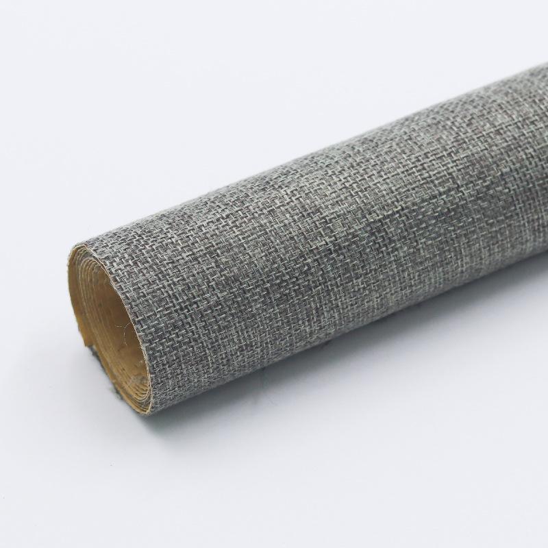 Selbstklebende Leinenstofftapete Abnehmbarer Hanfstoff zur Dekoration DIY Vintage Buchleinen Hintergrund Klebriger Jute für Basteln & Fotoautomat