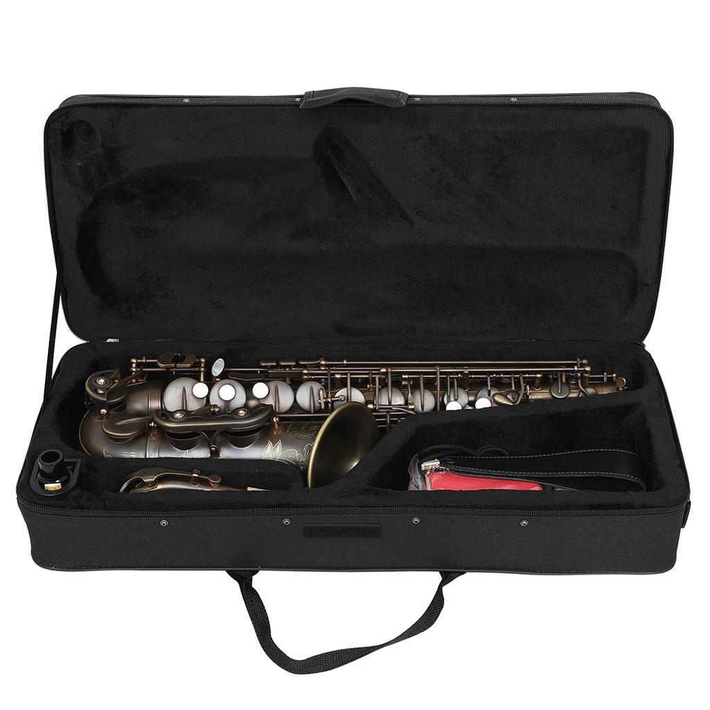 M MBAT Alto Saxophone E Flat Premium Antique Brass Body Alto Saxophone Set Pro Woodwind Instruments with Case Sax Accessories