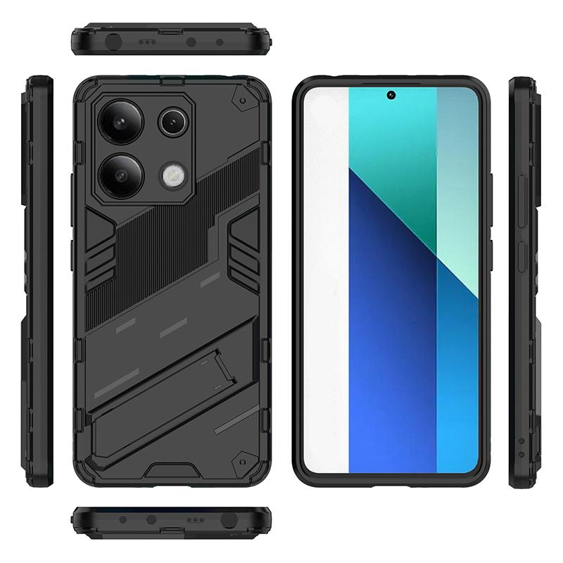 Armored Soft TPU+Hard PC Holder Shockproof Phone Case For Xiaomi 13T 12T 11T Pro Redmi Note 13 13C 12 12C 11 10 S Pro Lite Cover