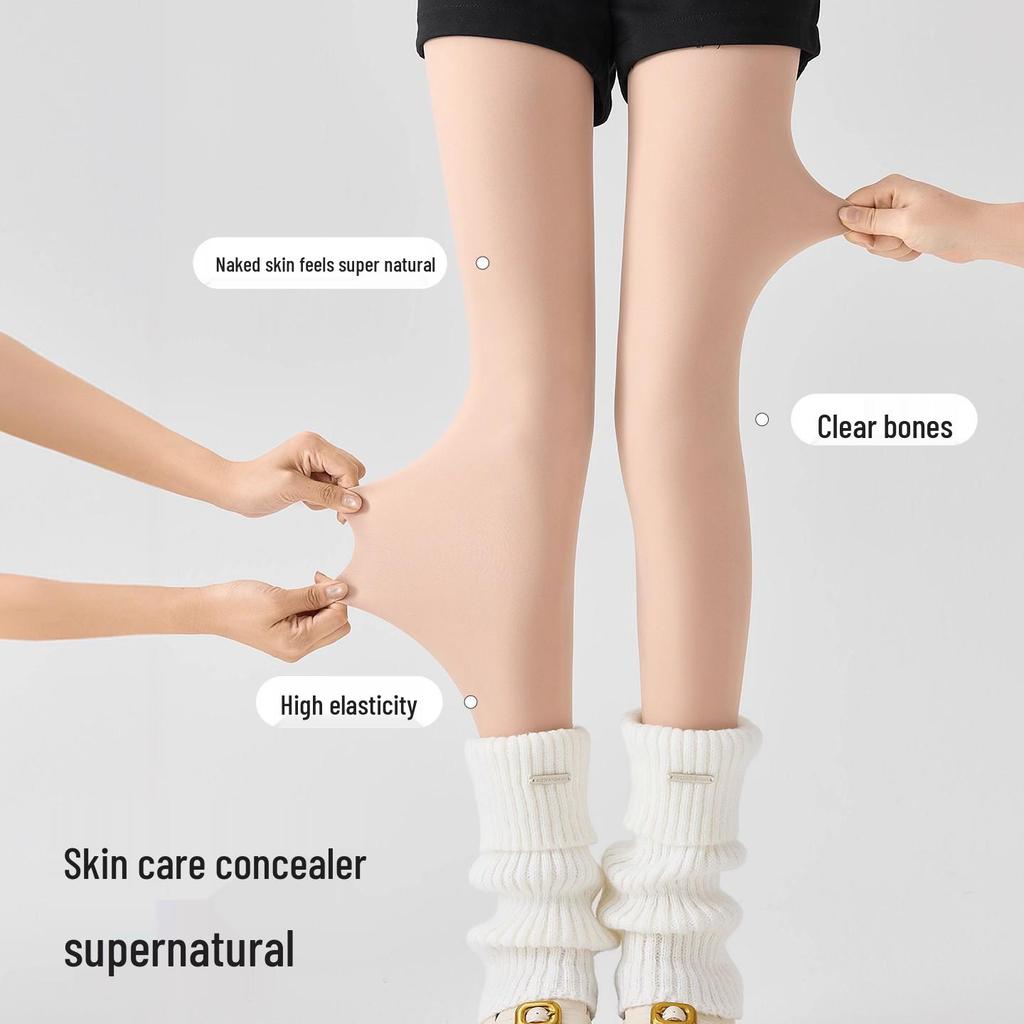 Autumn/Winter Thickened Velvet Leggings: Nude-Finish Simulation, Water-Light Tights