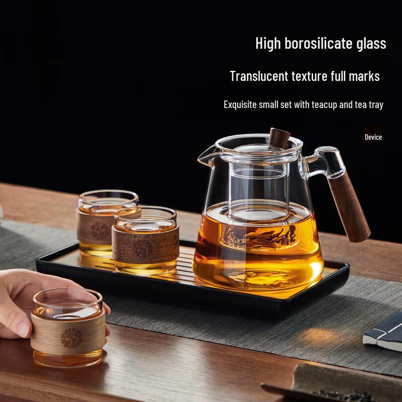 Niyeta Handmade Glass Tea-Water Separation Teapot