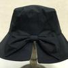 Fabric Bucket Hat Female Versatile Japanese Literary Girl Spring And Summer Visor Split Fork Bow Hat Tide