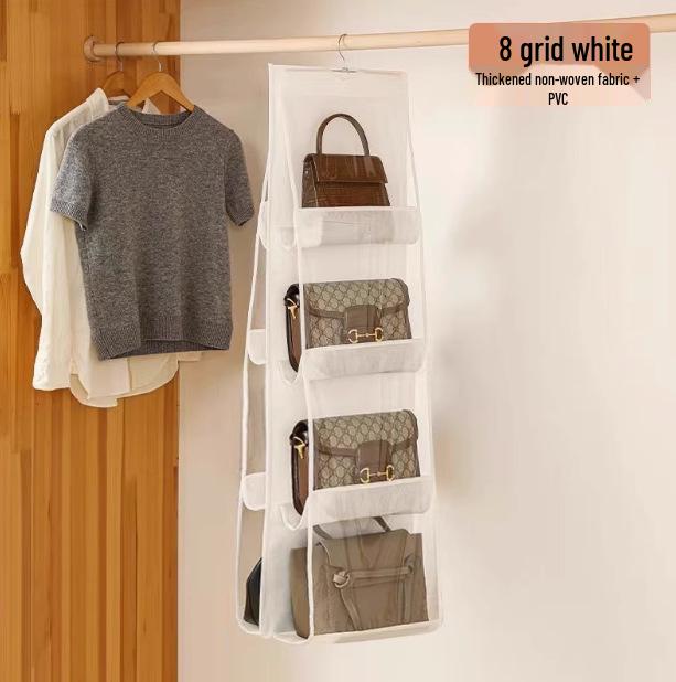 Hanging Fabric Closet Organizer: Dustproof Wardrobe Storage Rack for Door or Dormitory.