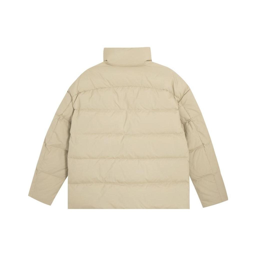 Puma Logo Print Large Pocket Stand Collar Down Jacket Unisex Outerwear Toasted-Almond 625609-88