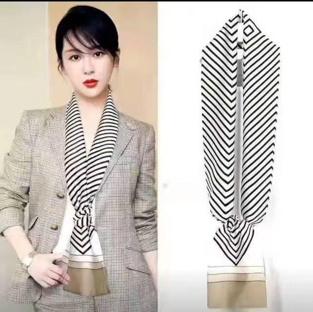 Big Brand Double-sided Printed Long Headband Silk Scarf Hin Scarf Ribbon Tie Bag Decoration Suit Scarf Waist Belt Multi Function
