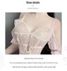 Ruo Lan Backless Pearl Sparkle Butterfly Lingerie Set 9224