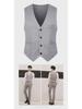 Men's Korean Style Slim Suit Vest - Business Casual for Spring & Autumn, Professional Groomsmen Dress Vest