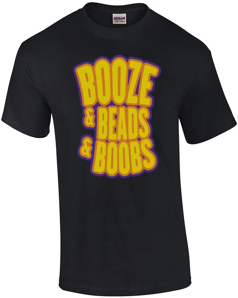 Booze & Beads & Boobs - mardi gras t-shirt new orleans Beads and Bling - mard...