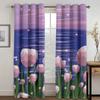 Ready Made Tulip Curtains for Window Treatment Small Window Drapes Living Area Room Kitchen Mother's Day Gift New Fashion Various Pattern
