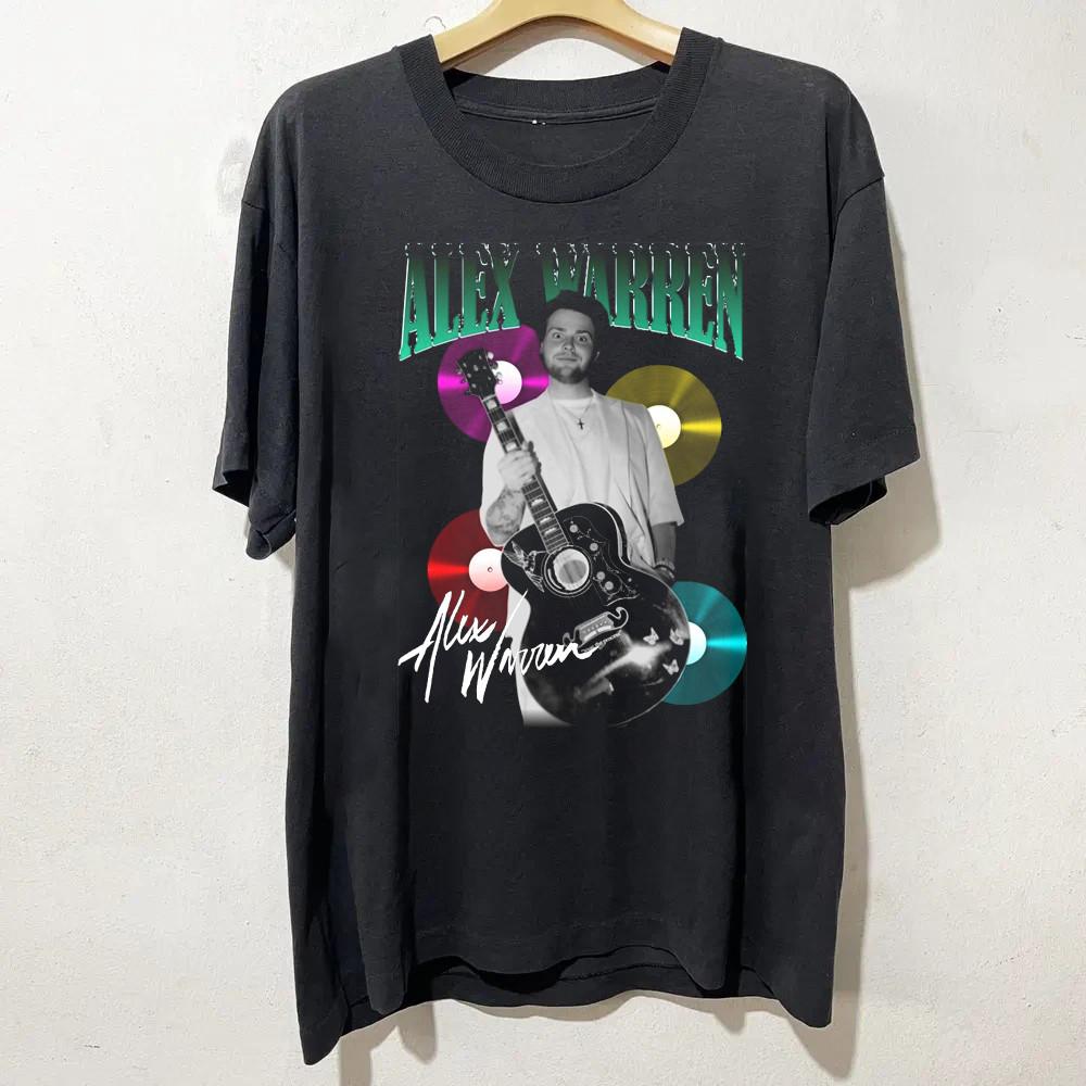 RARE!! Alex Warren Black Cotton All size S-5XL Gift For Fans T-shirt HRB574 S