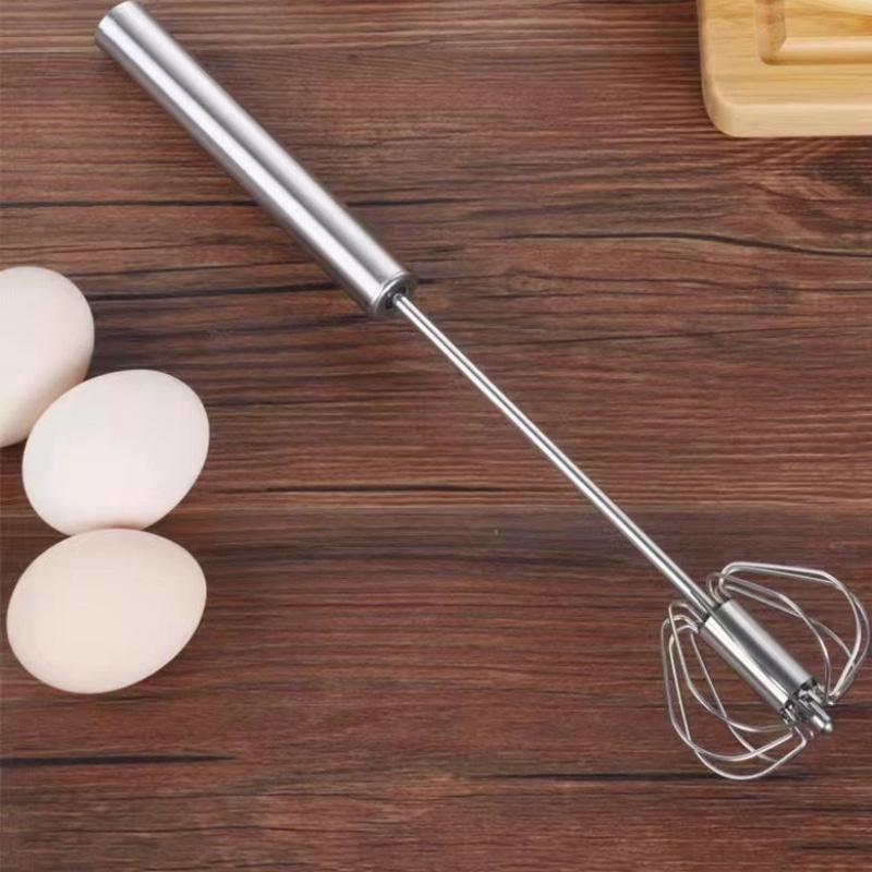 Handmixer Akku Hand Schneebesen zum Backen, Metall Eierschläger Stromlos für Sahne Baisers Tragbares Kochwerkzeug