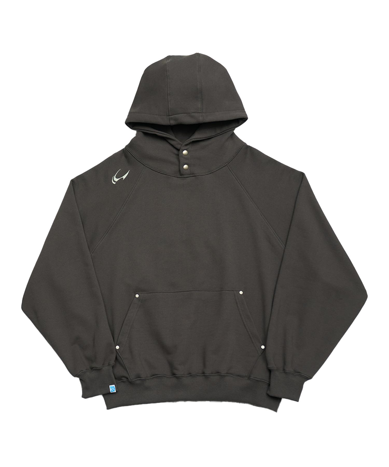 Uso Signature Logo Raglan Hoodie [Charcoal] Charcoal