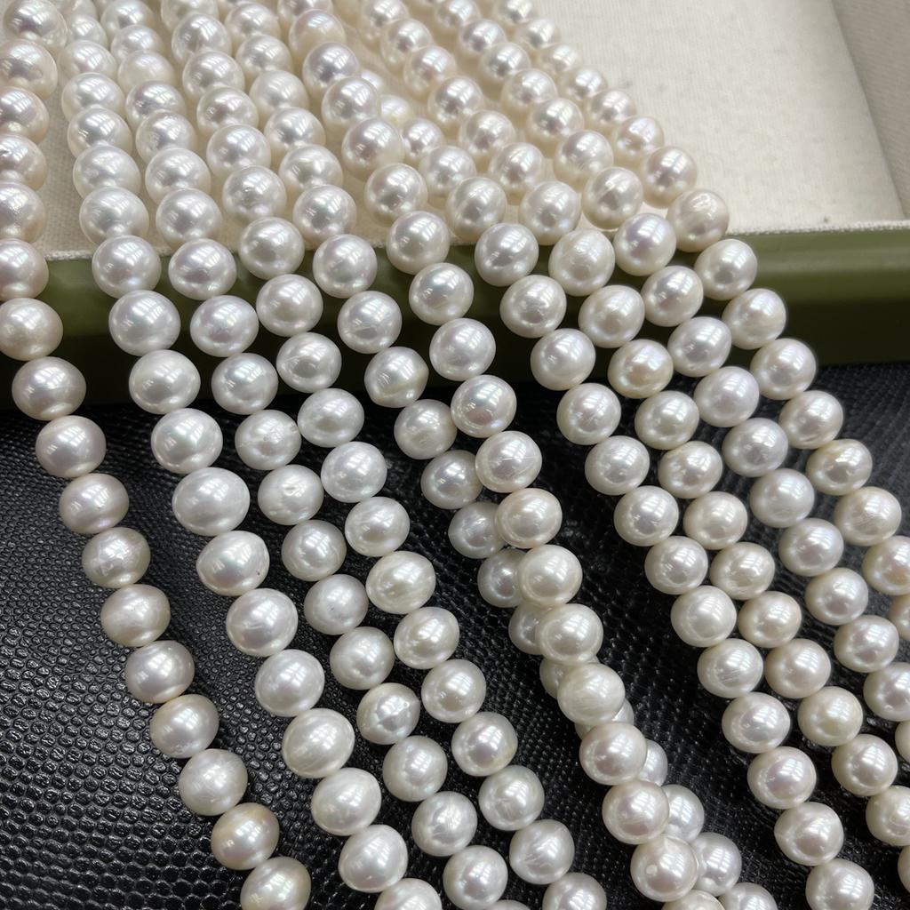 1String, White Natural Freshwater Pearls, Edison Pearls Beads, 9-11mm, for DIY Necklace Bracelet Accessories, Jewelry Making, Mother's Day Gifts, 36cm