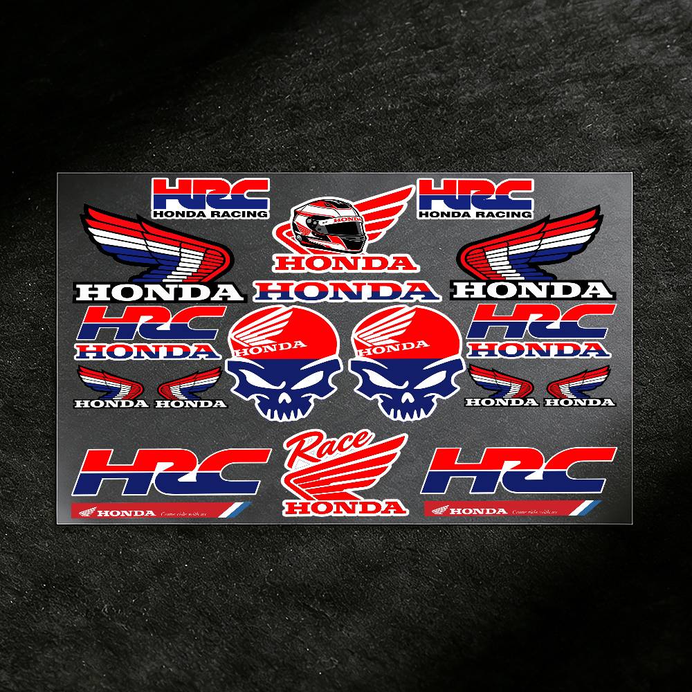 AAADH1 For HONDA Stickers Moto Sticker Auto Body Bumper Windows Motorcycle Laptop Walls Vinyl Decal Car Tuning Accessories 20x30cm