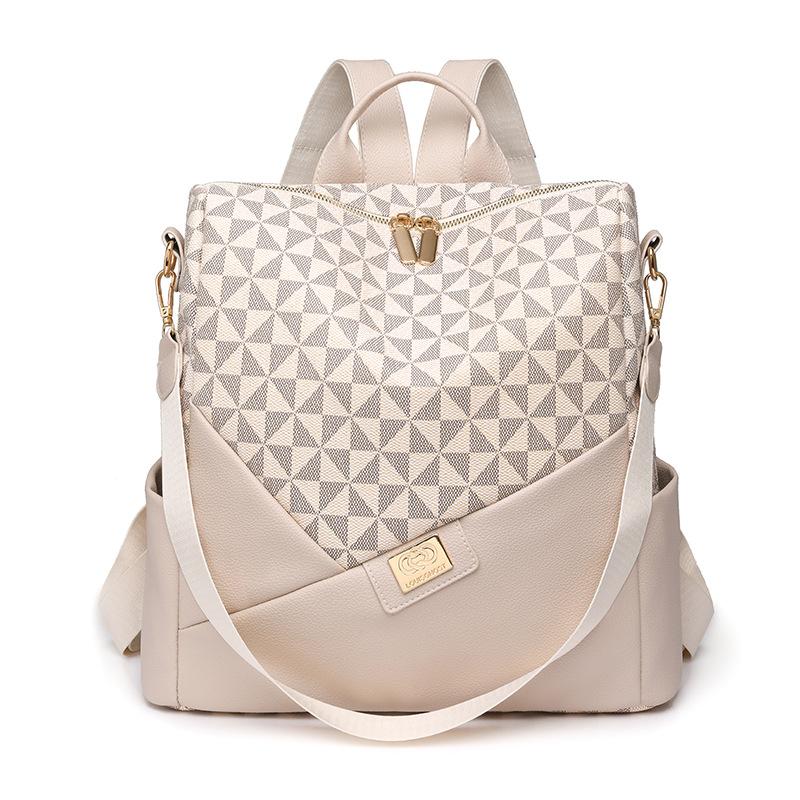 Backpack women's new large-capacity presbyopia fashionable versatile women's bag lightweight leisure travel small backpack