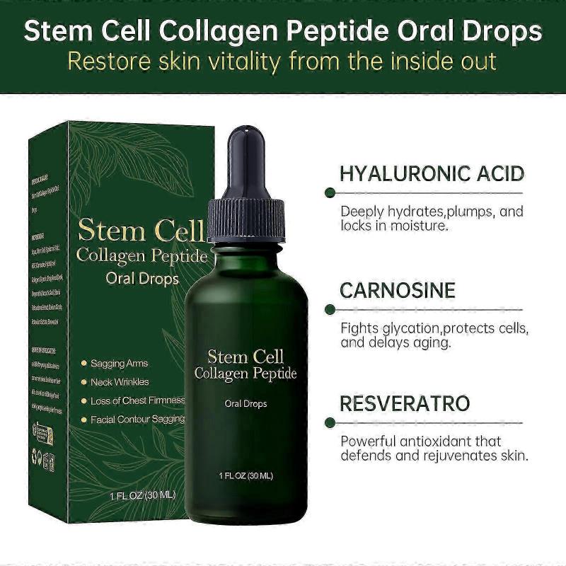3x Stammzell-Kollagen-Peptid-Tropfen Anti-Aging Lifting Straffung schlaffe Haut Faltenreduzierung