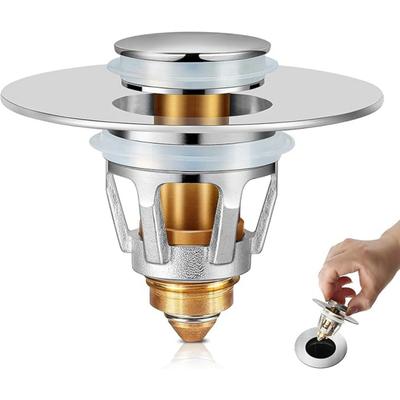Universal Bathroom Sink Stopper,Basin Pop Up Bathroom Drain Stopper, with Hair Catcher Anti Clogging Bathroom Sink Drain Strainer