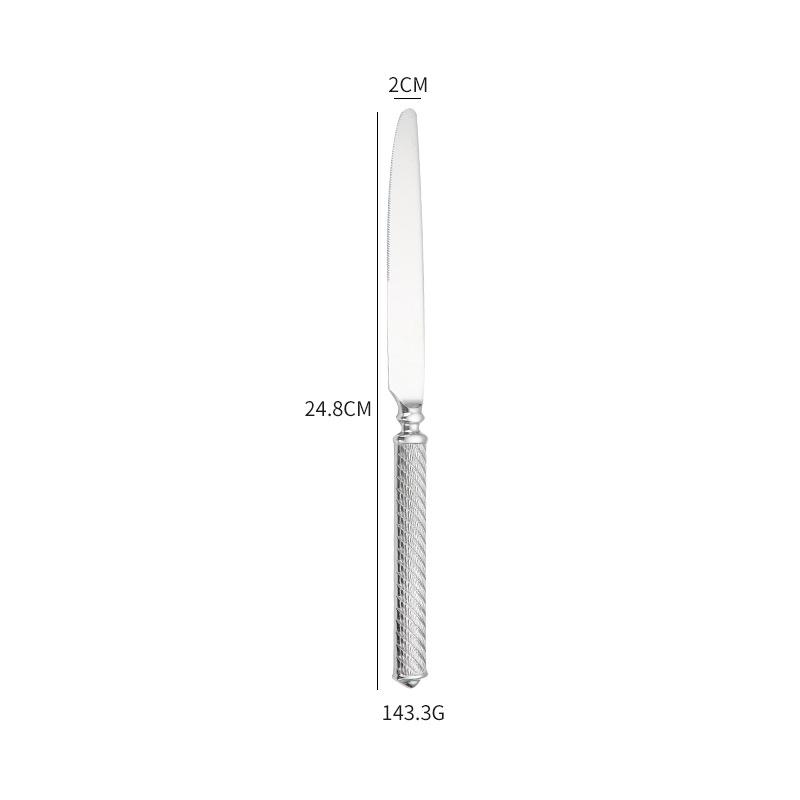 High Value 304 Stainless Steel Cutlery Set Hemp Rope Hotel Tablware Wedding Gift Luxury Knifves Forks Spoons Dinner Items