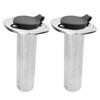 1 Pair 316 Stainless Steel Rod Holder Heavy Duty 15 Degree Fishing Rod Holder for Yatcht