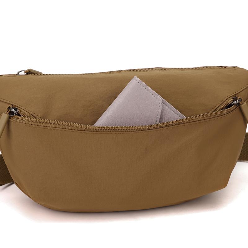 Hobo Solid Color Satchel Luxury Designer Chest Bag Women's Nylon Waist Bags Wide Strap Fashion Fanny Shoulder Pack