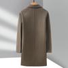 Men's Mid-Length Double-Sided Woolen Coat, Suit Collar, Korean Style, Casual Jacket for Autumn Winter.