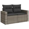 VidaXL Salon de Jardin avec Coussins 12 pcs, Canapés de Terrasse, Ensemble de Meubles de Patio, Mobilier d'Extérieur, Gris 3256753