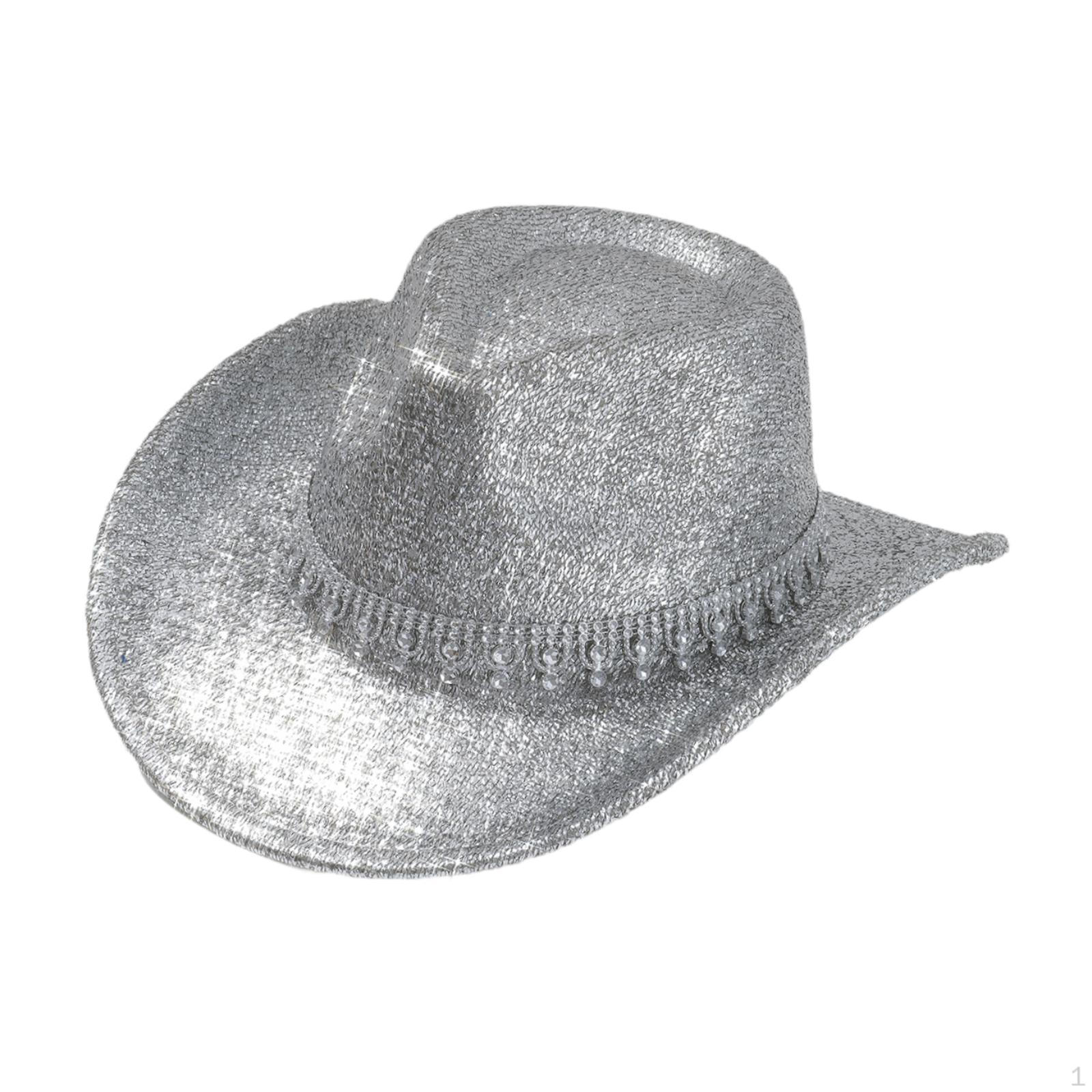 

Ковбойская шляпа для свадебной тематической вечеринки, ролевой игры, косплея, музыкального фестиваля Silver
