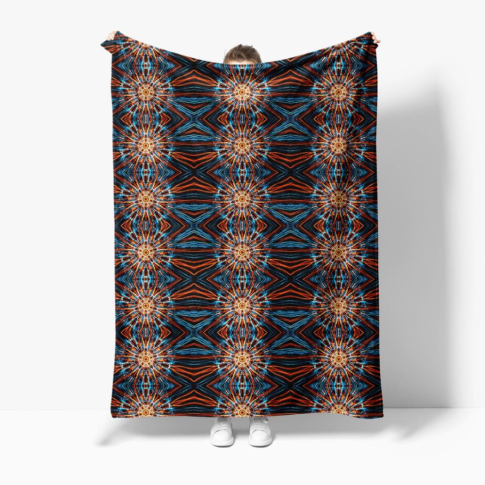 Geometric Pattern Blanket Abstract Design Throw Blanket Modern Art Bedding Decorative Sofa Cover Vivid Color Throw Blanket 75x100cm