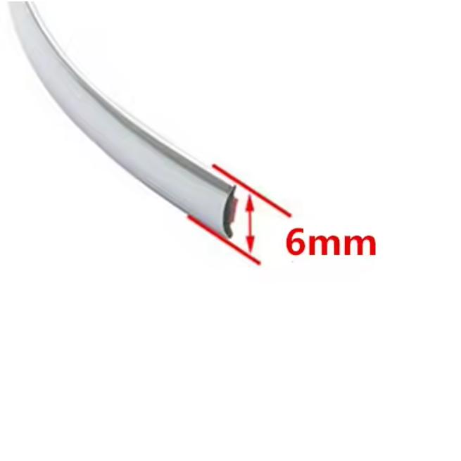 

5M Car Chrome Styling Decoration Moulding Trim Strip Tape Auto DIY Body Bumper Protect Sticker 6mm 8mm 10mm 12mm 15mm 20mm 30mm 6mmx5M