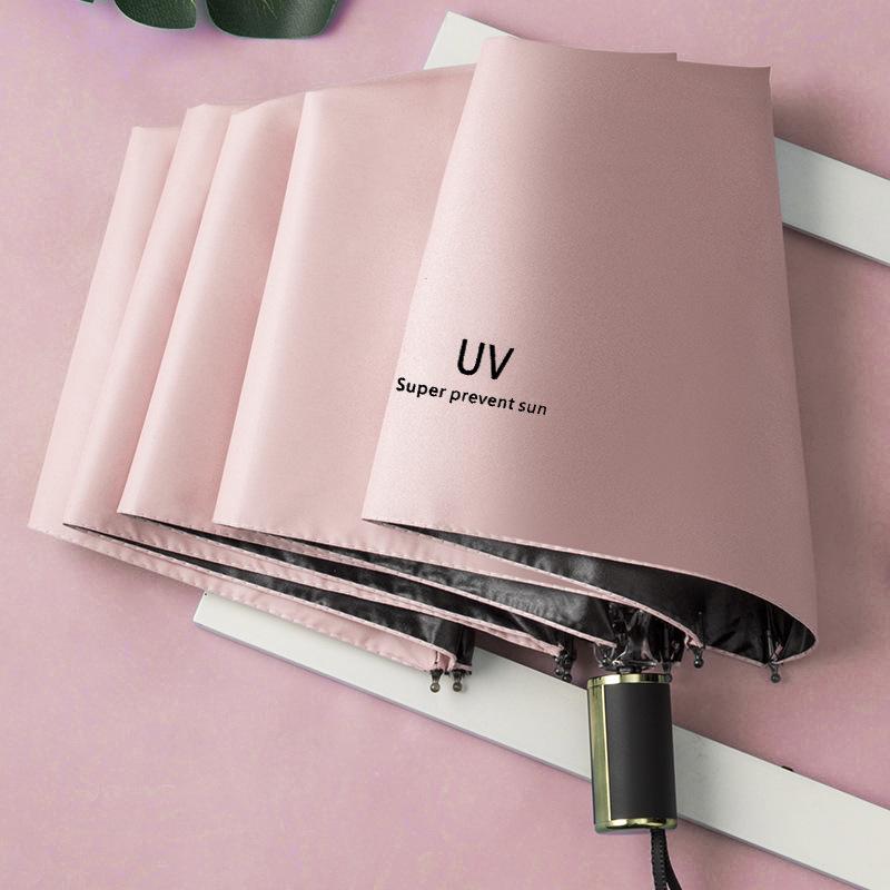 Umbrella Rain Parasol Sunny Windproof Parapluie UV Business Dual-purpose Vinyl Sunshade Umbrella