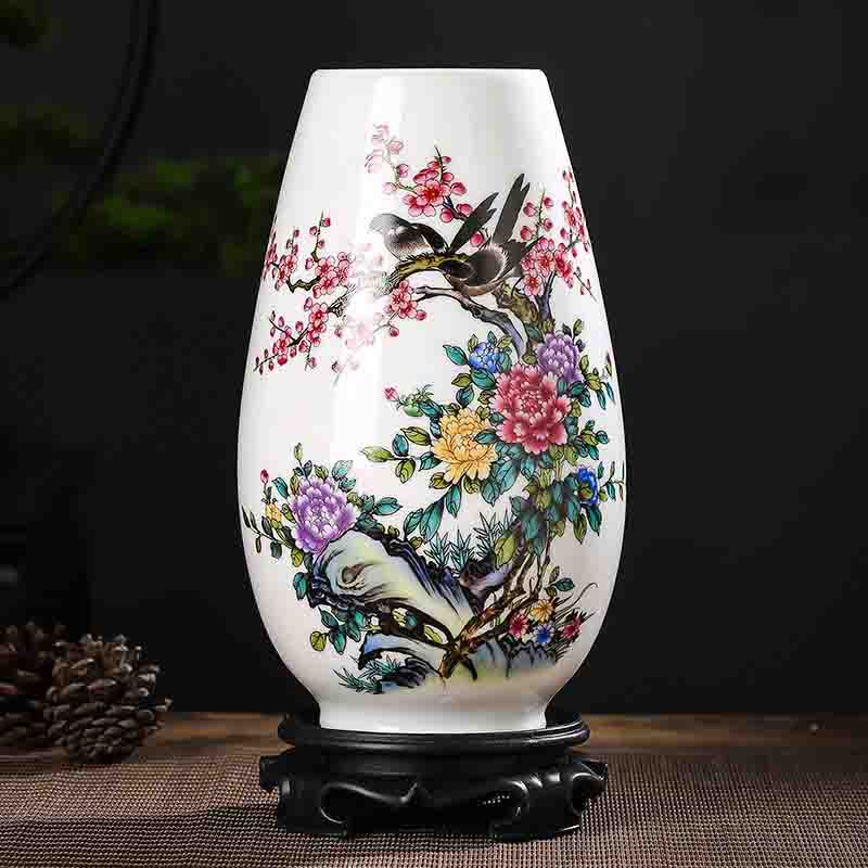 Chinese Jingdezhen Ceramic Vase Ornaments Office Store Club Bar Furnishing Crafts Home Livingroom Desktop Accessories Decoration