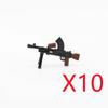 WWI WWII Building Blocks Soldiers Military Accessories Bomb Two-color Gun Mini Brick Weapons Gift Toy AKM Helmet RPG Grenad X026