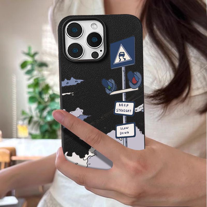 Traffic Light Case For iPhone 16 Pro Max 15 14 13 12 11 Shockproof Slim Soft Silicone Case Cover