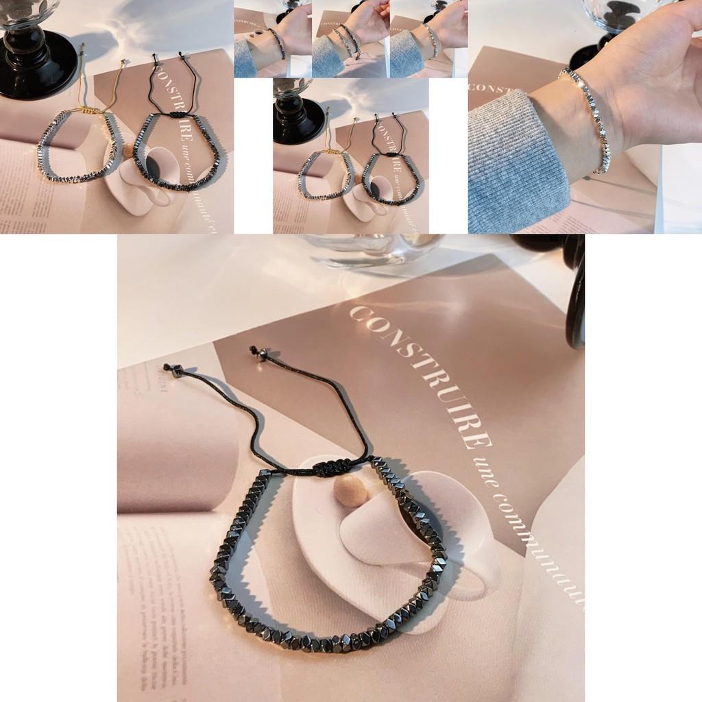 Modern Chic Iridium Bracelet Handmade Geometric Design Unisex Fashion Jewelry
