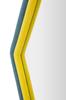 Wandspiegel Tony Blau Gelb Samt Cm 75X4X80