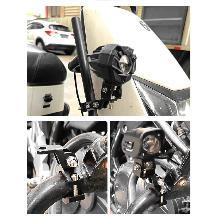 2pcs Motorcycle Spotlight Mount Clamp Bracket Aluminum Alloy LED Light Bar Tube Holder for Motorcycle Scooter Dirt Pit Bike SUV