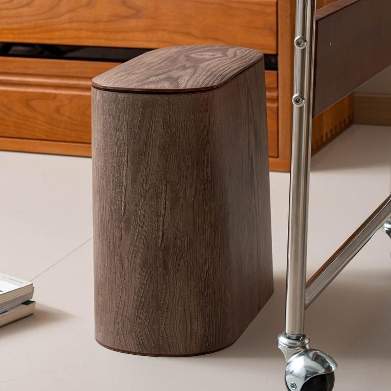 Modern Design Press Open Trash Bin Waste COntainer Basket For Home Kitchens Bathroom Narrow Space Garbage Can