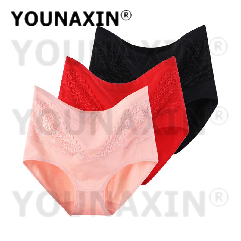 3 Pieces Plus Size Briefs Women's Lingerie Cotton Undies Underwear Breathable Panties Underpants L XL 2XL 3XL 4XL Fit 40-100kg