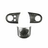 Real Carbon Fiber Car Steering Wheel Button Frame Sticker For Mini Cooper R55