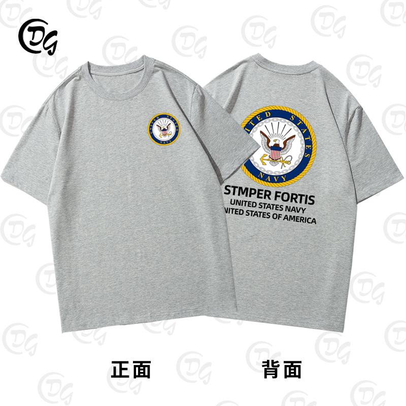 2025 Vereinigte Staaten von Amerika Marine Luftwaffe Armee Kurzarm-T-Shirt Kleidung Sommer Freizeit Reine Baumwolle Alles Harajuku