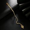 Geometric Zircon Forehead Chain Women Indian Wedding Jewelry Rhinestone Headband Hair Accessories Bride Hair Chain