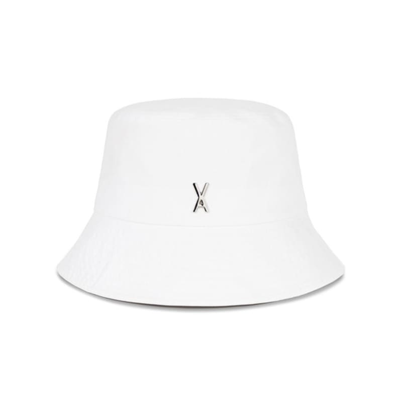 VARZAR VA Stud Basic Bucket Hat White